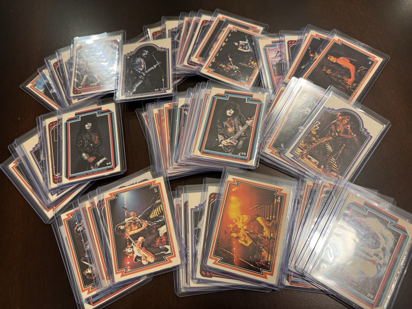 KISS Band - Lot 63 1978 Vintage - Trading Cards - Aucoin Mgt - Gene Simmons