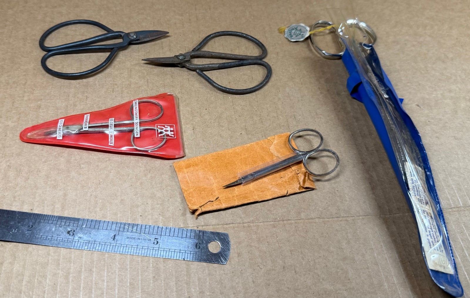 Vintage Lot of 5 Zwilling J.A. Henckels Solingen Twinworks Collectible Scissors