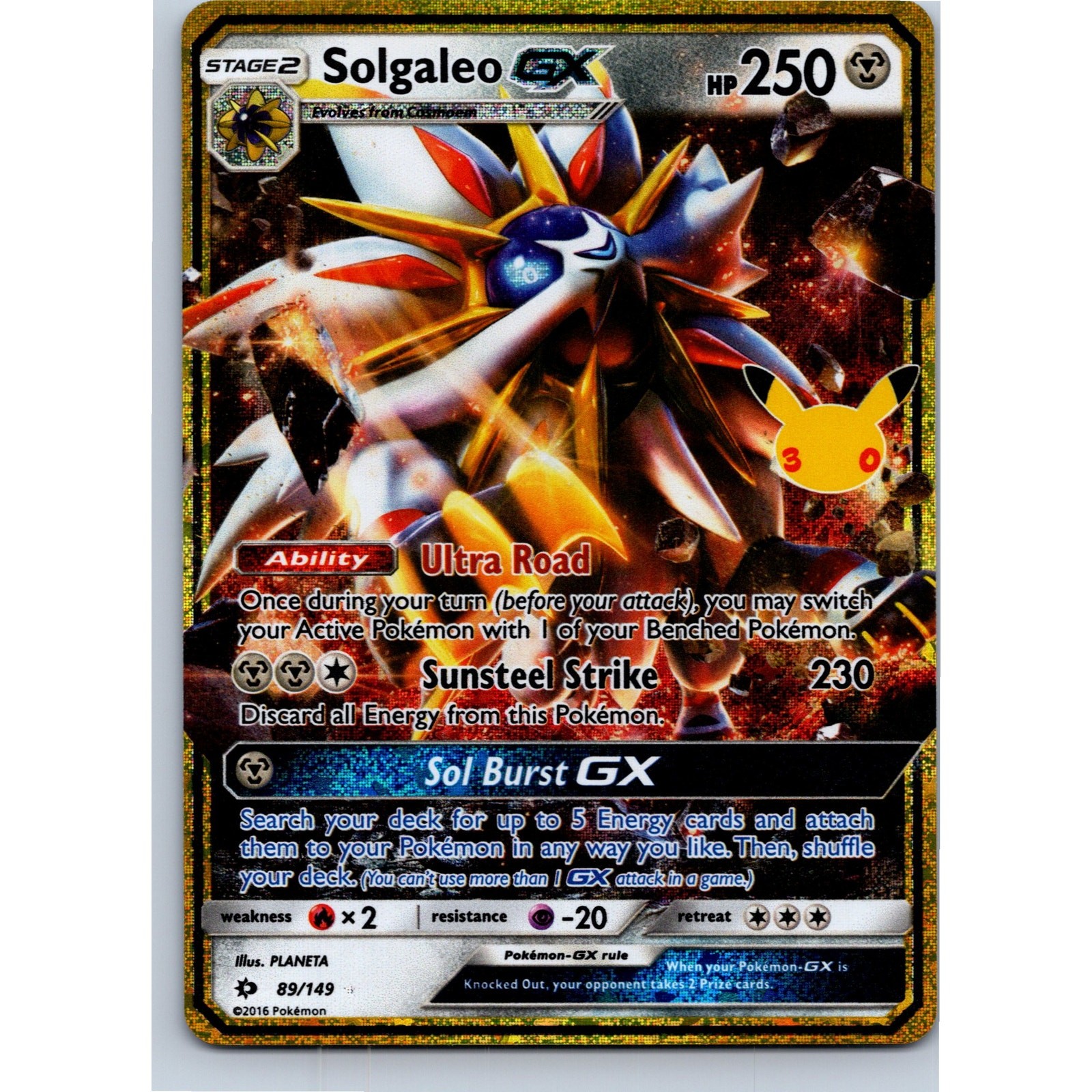 Pokemon Solgaleo GX 89/149 Classic Collection Holo English NM