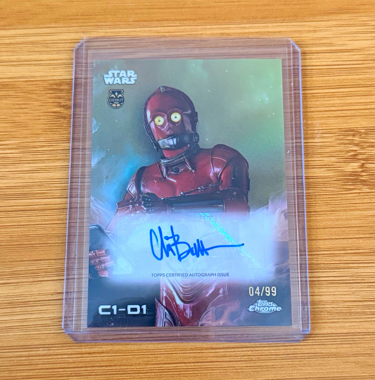 2025 Topps Star Wars Chrome Chris Bartlett Auto Debut Insert C1-D1 /99