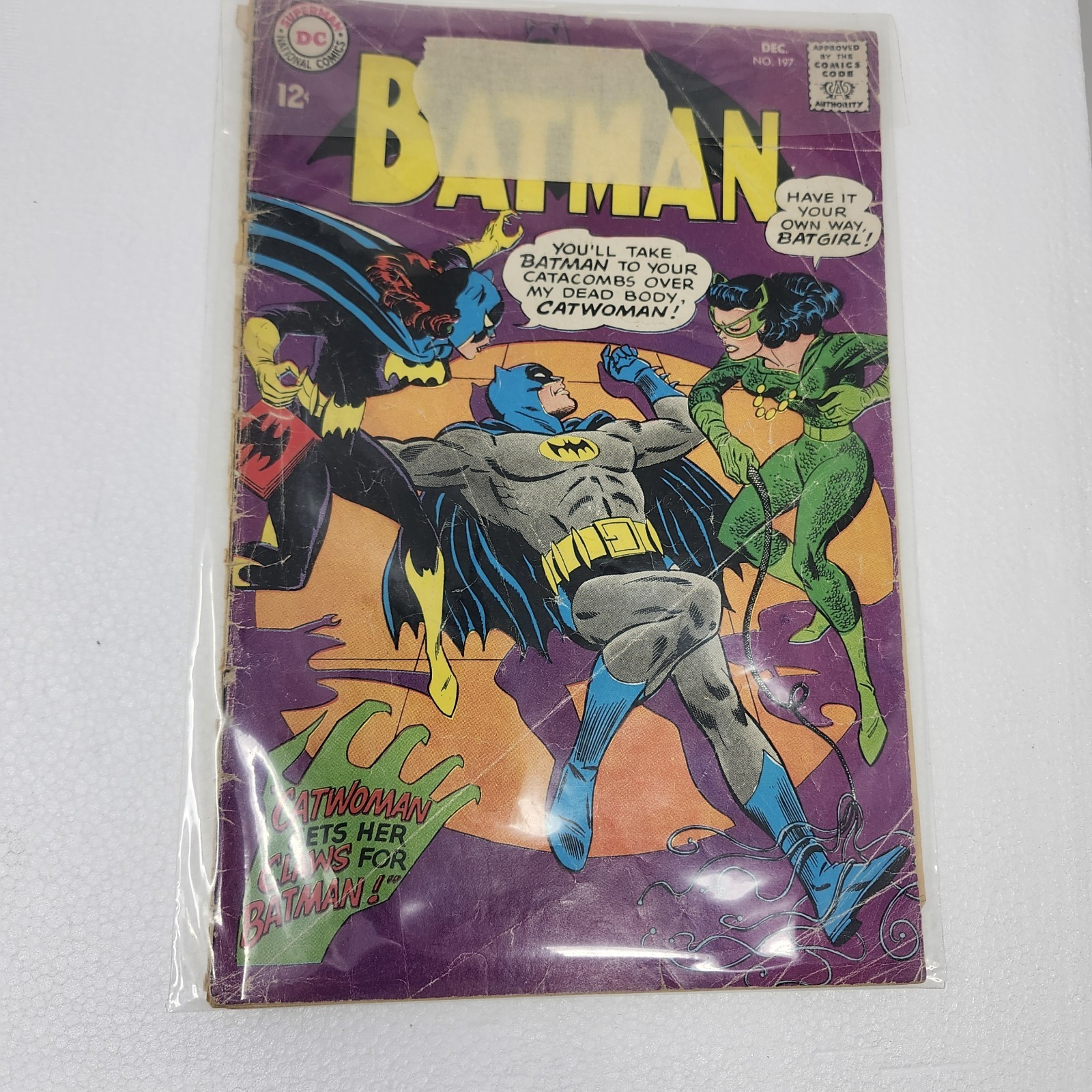 1967 DC Comics Silver Batman #197 Infantino & Esposito Reader Copy Acceptable