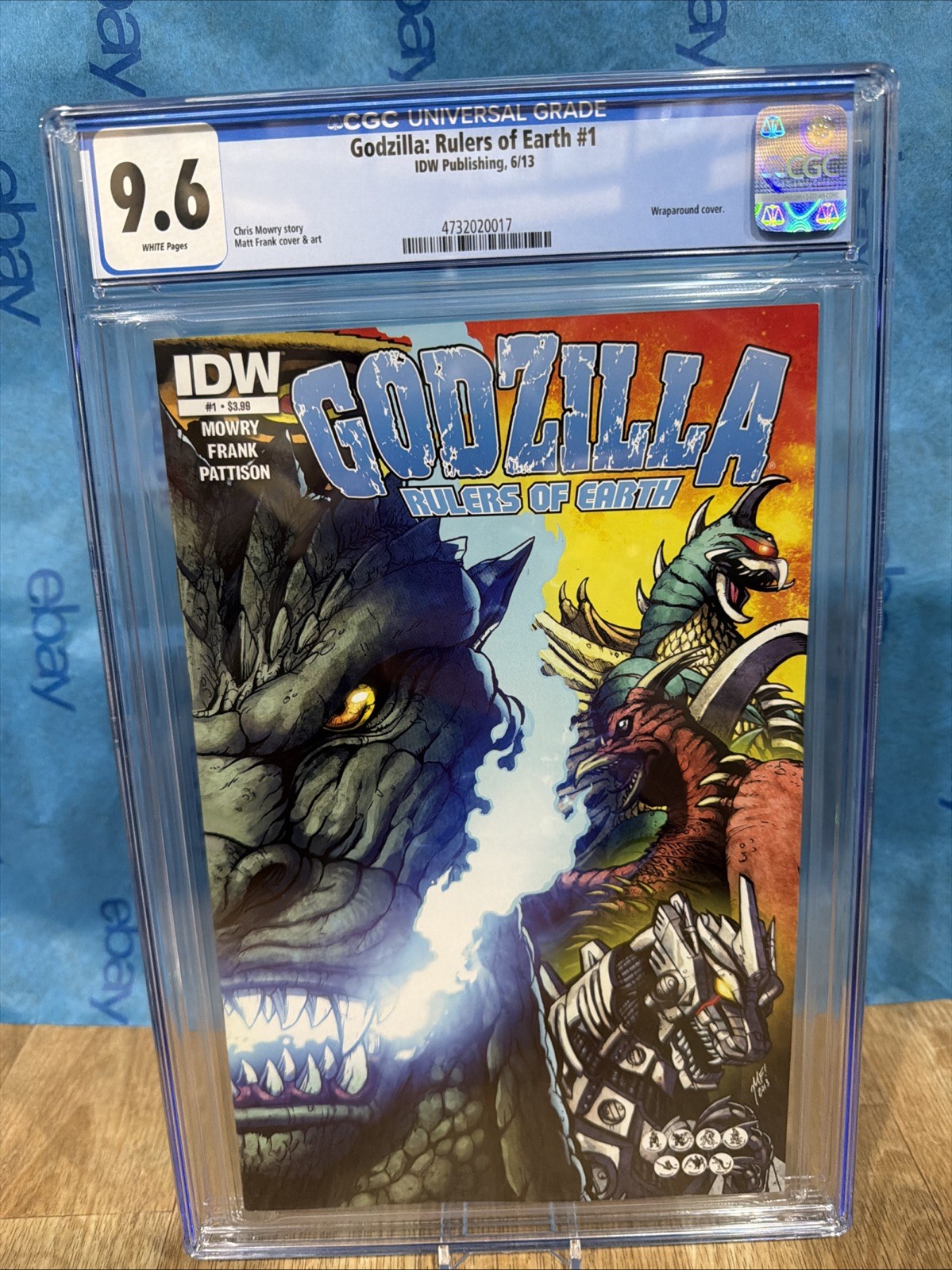 Godzilla Rulers of Earth No. 1 CGC 9.6 Graded Comic Wraparound Cover 2013 Frank