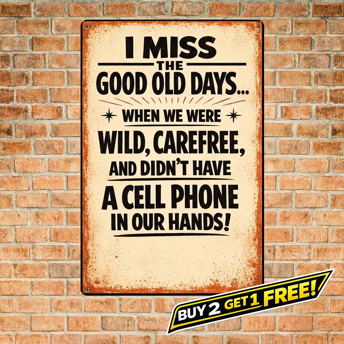 Nostalgic I'm So Glad Retro Print Tin Sign Vintage Home Wall Art 8x12