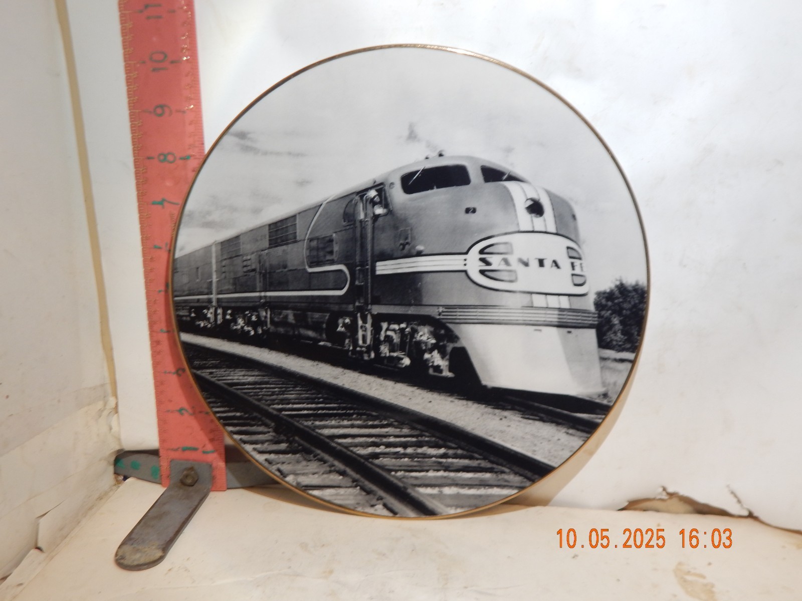 B.N.S.F. Railway Safety Award Plate-1937 Super Chief Pictured #26331