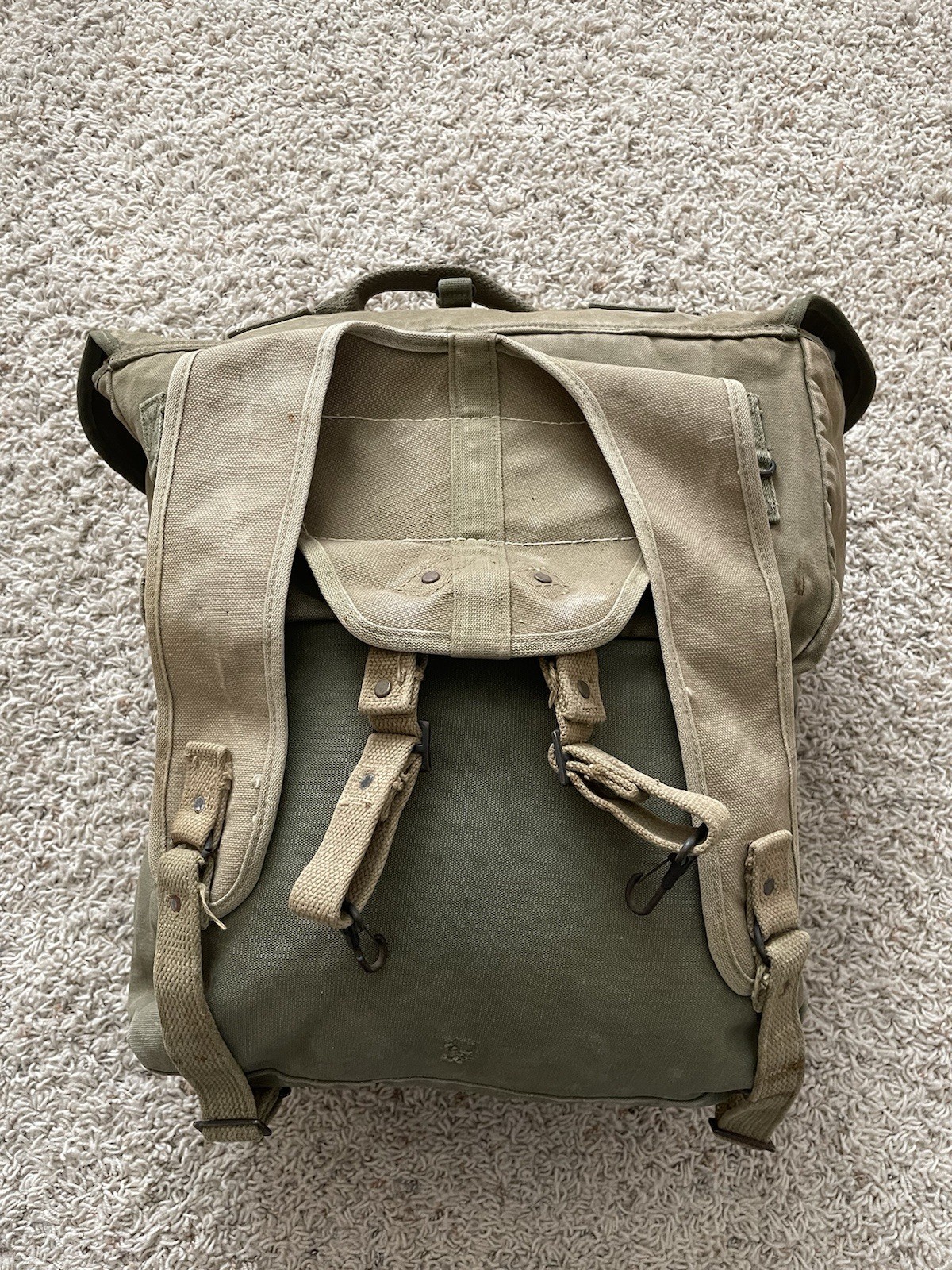 WWII US Army Medic Suspenders Medical Kit Yoke Canvas Field Pack Modified WW2
