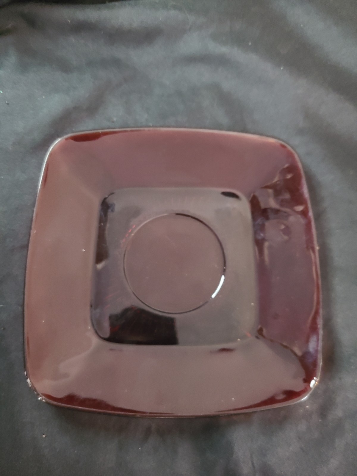 Anchor Hocking ROYAL RUBY RED SQUARE SAUCER