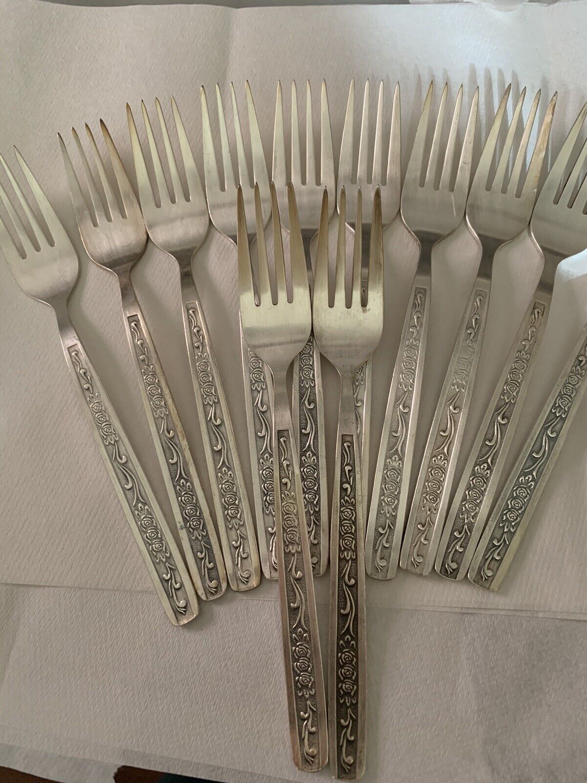 Vintage set of 12 forks cupronickel made in USSR
