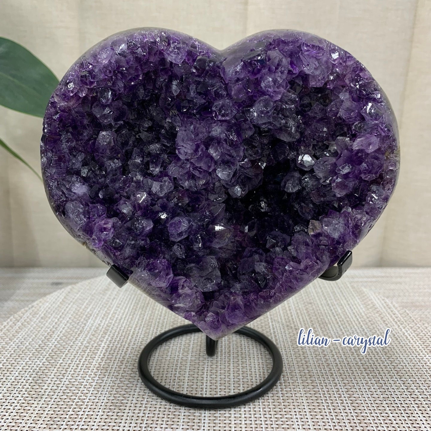 2.6LB Natural Brazilian amethyst hand cut heart-shaped decoratio