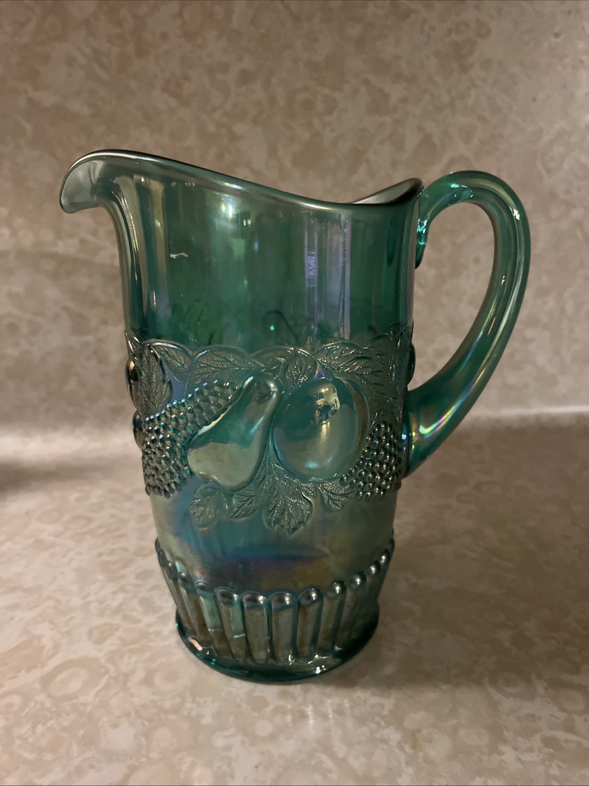 Westmoreland Turquoise Fruit Levay Della Robia Water Pitcher (1MEC)