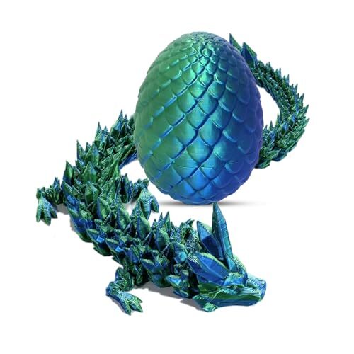 Dragon Eggs,3D Printed Articulated Crystal Dragon in Egg for Gifts,Home,Office