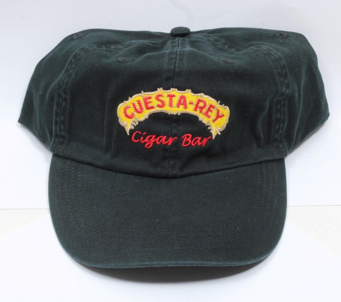 Vintage Cuesta Rey Cigar Bar Black Strapback Baseball Cap Hat NOS Unused Vintage Cuesta Rey Cigar Bar Black Strapback Baseball Cap Hat NOS Unused