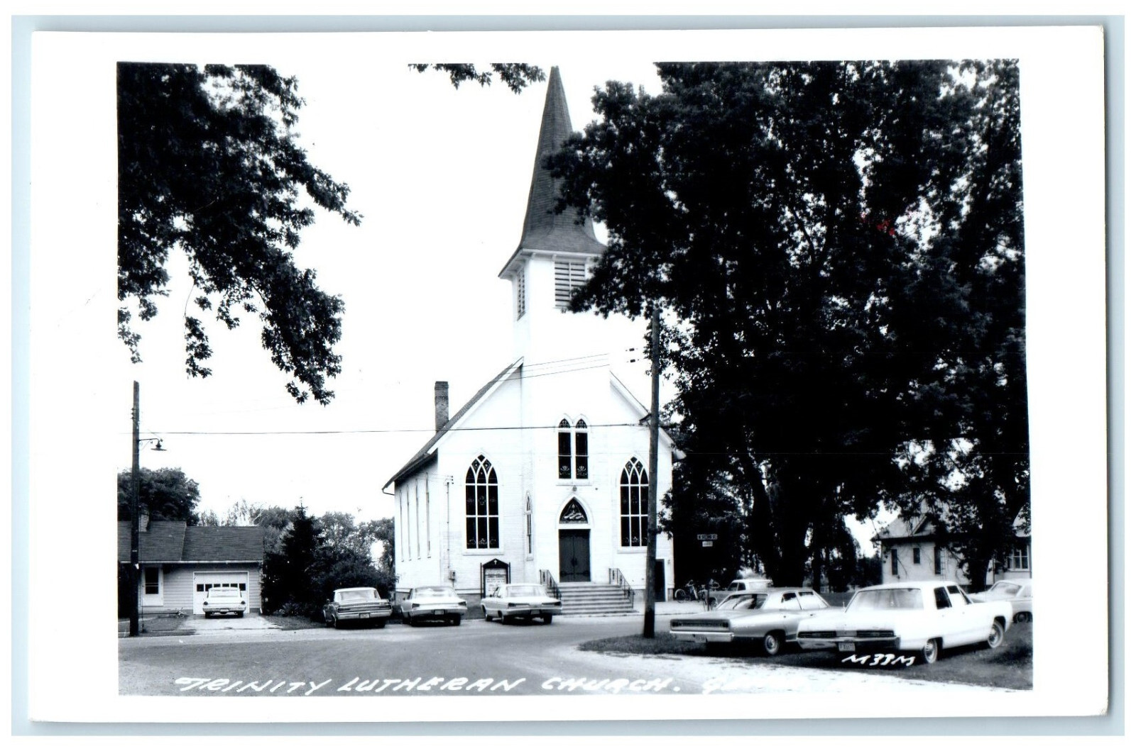 Genoa Illinois IL RPPC Photo Postcard Trinity Lutheran Church c1940\'s