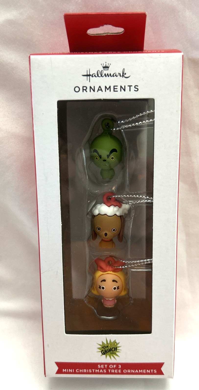 New Hallmark THE GRINCH Set of 3 Mini Christmas Tree Ornaments DR SEUSS