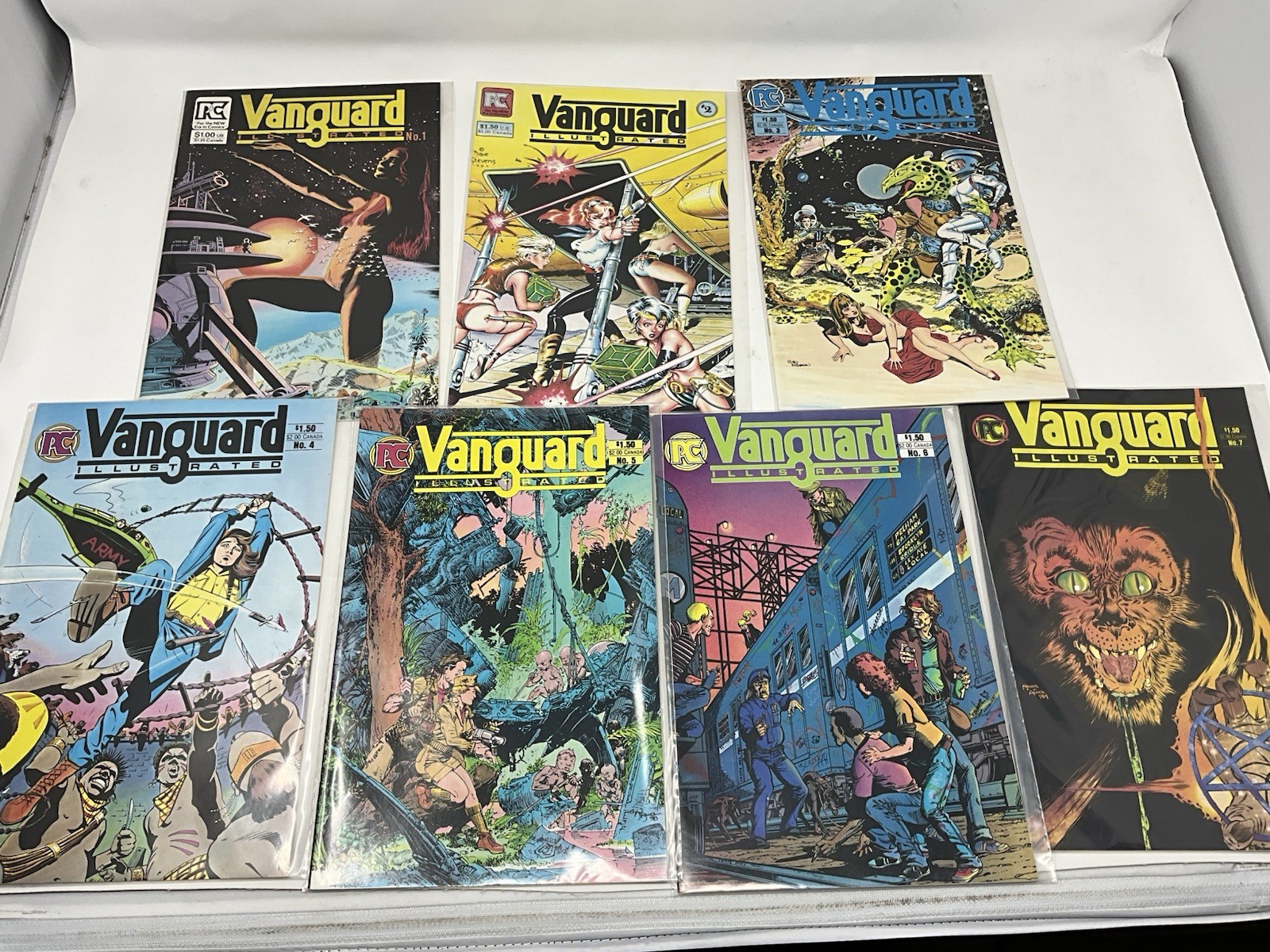 Pacific Comics Vanguard Illustrated #1-7 Full Run NM HIGH GRADE