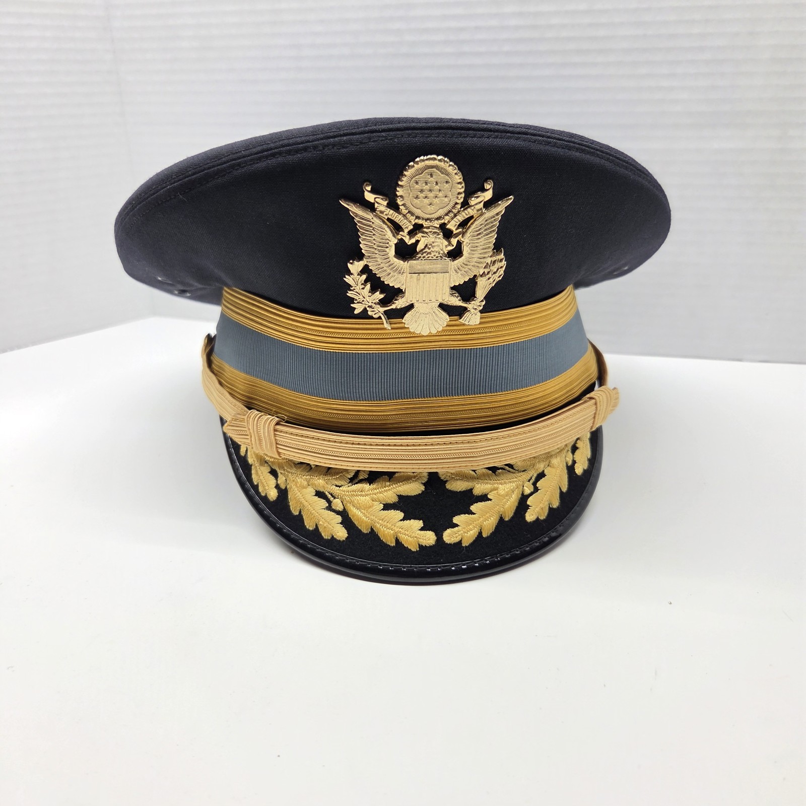 Vanguard US Army Field Grade Officer Dress Blue Visor Cap Kingform