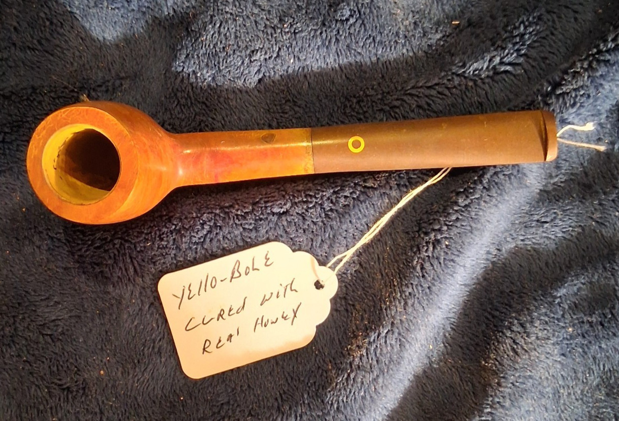 Vintage KBB Yello-Bole Tobacco Pipe Honey Cured Yellow Bowl Briar Inv-0916
