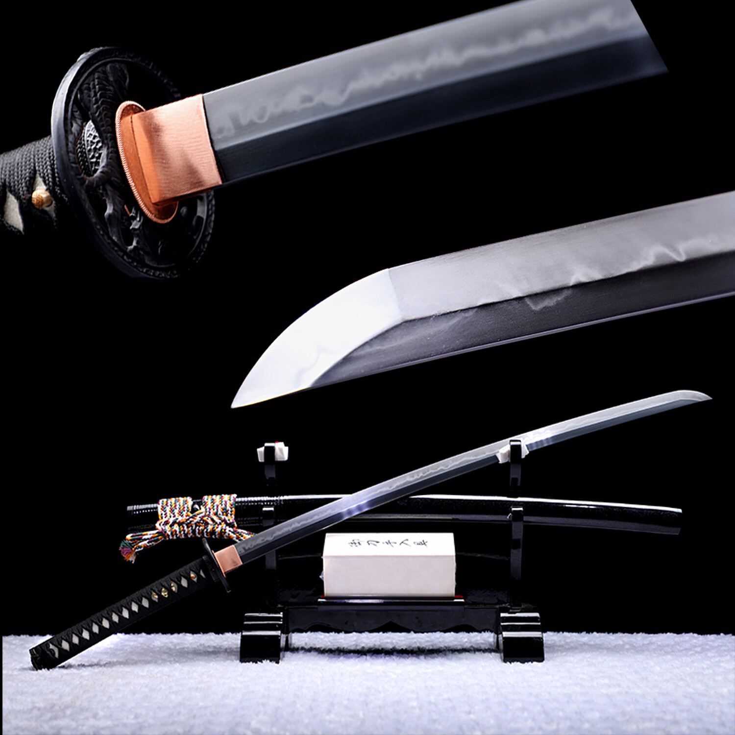 Japanese Katana Samurai Sword Hand Polished L6 Steel Clay Tempered Real Hamon