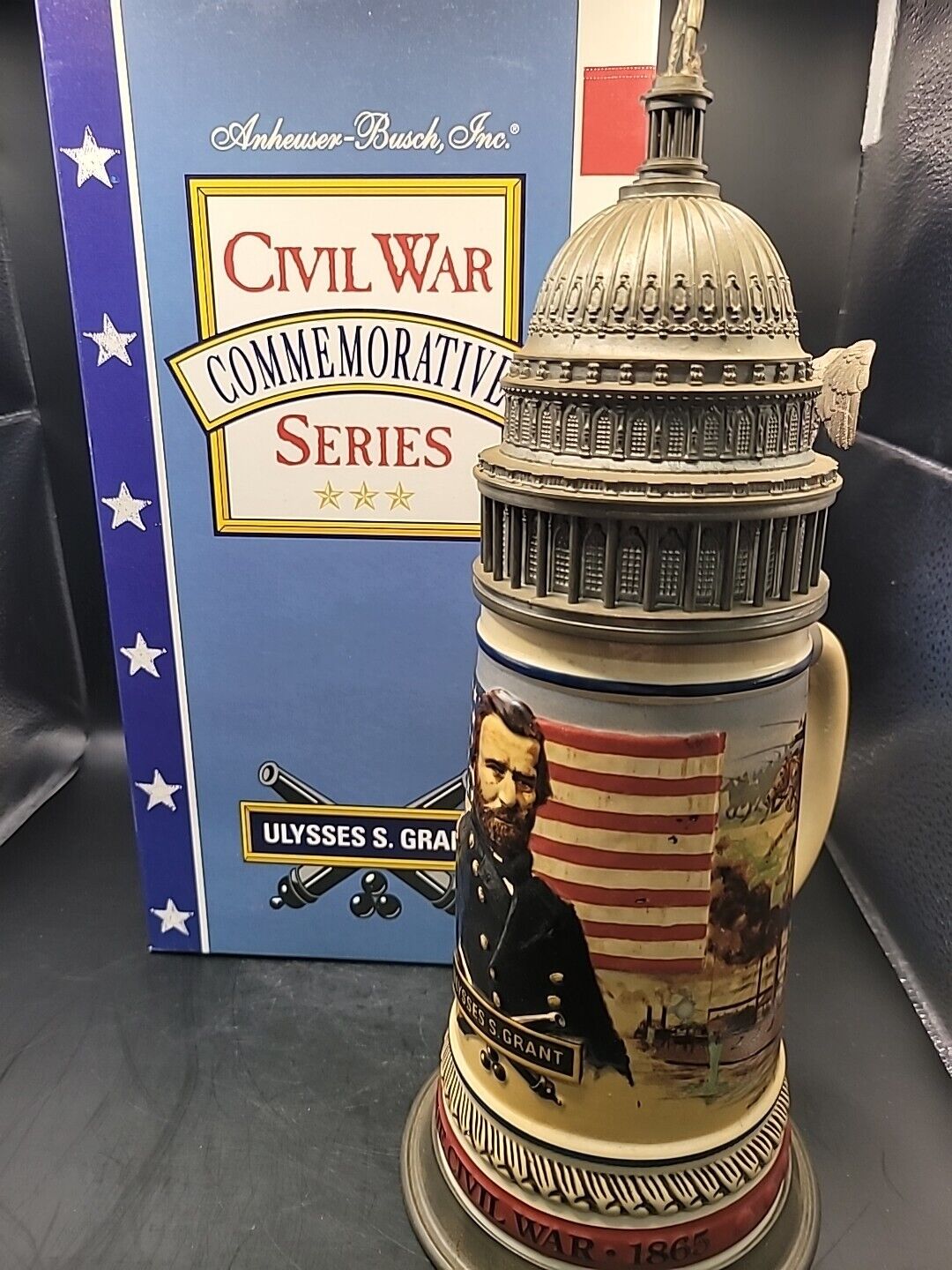 Anheuser Busch Civil War Commemorative Series 1992 Ulysses S. Grant Stein CS181