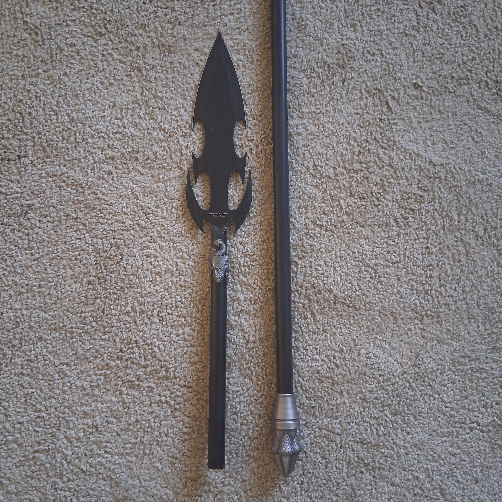 Medieval Dragon Spear Bud K Spartan Forged Viking Metal LOTR LARP Costume Y2K 