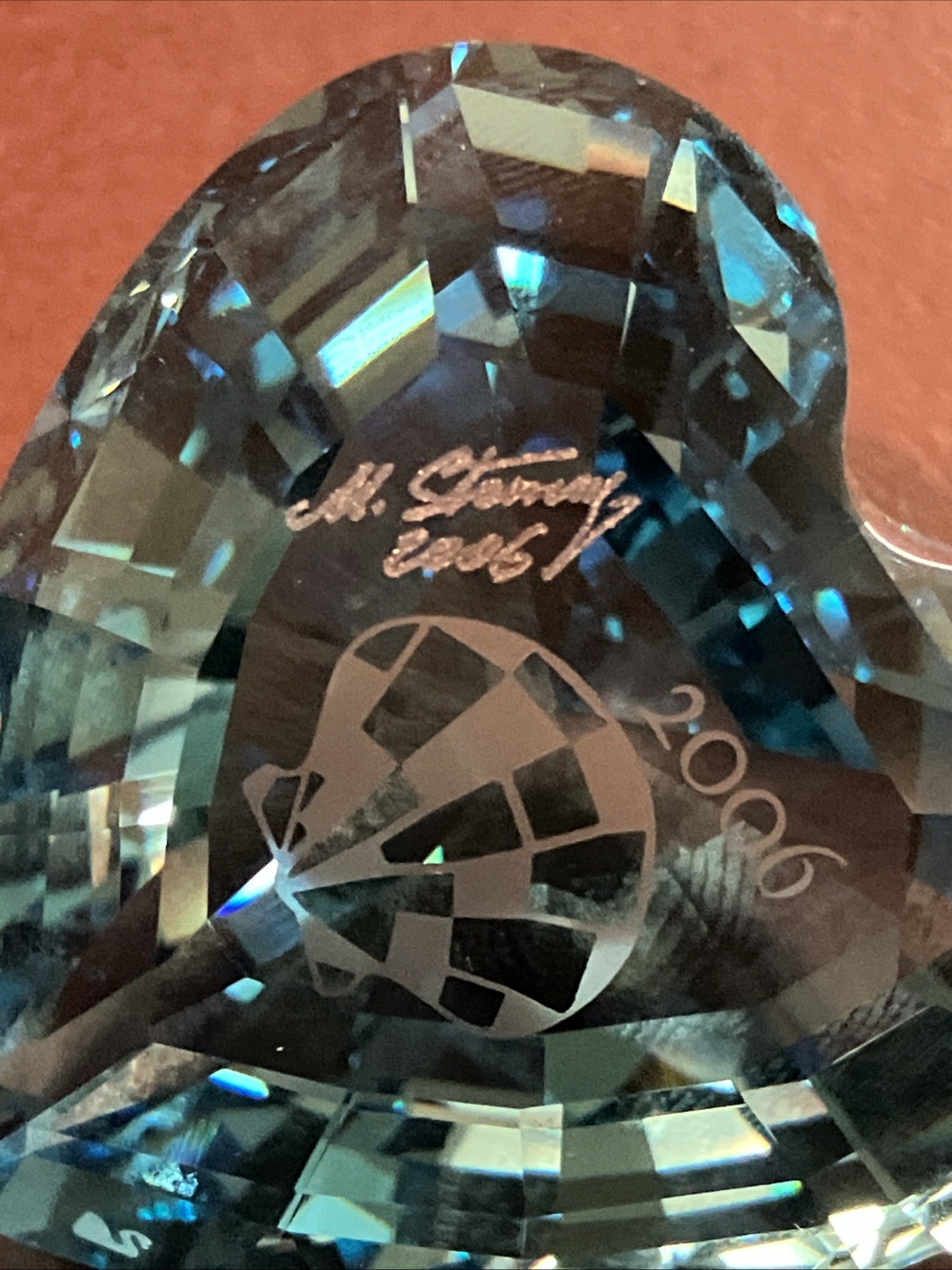 Swarovski Crystal SCS 2006 Heart Blue Event Piece Eternity 844184, MIB - SIGNED