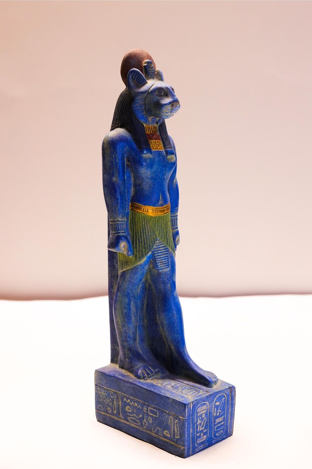 Blue Ancient Egyptian Sekhmet Goddess, Goddess Sekhmet statue