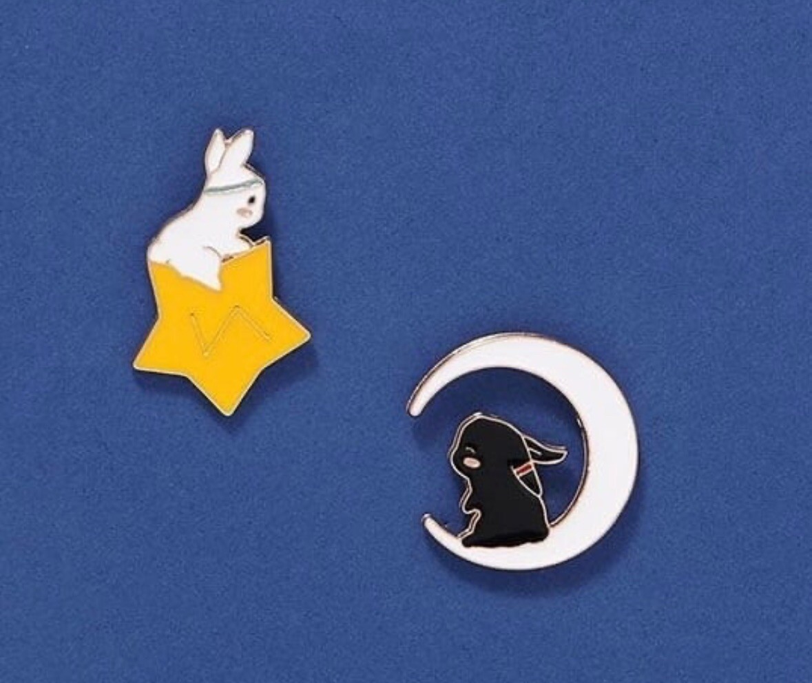 Grandmaster Of Demonic Cultivation Wangxian Bunny Enamel Pin MDZS Merch Grandmaster Of Demonic Cultivation Wangxian Bunny Enamel Pin MDZS Merch