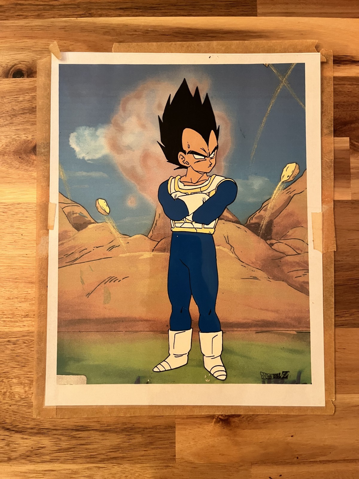 DRAGON BALL Z Vegeta Anime Animation Cel + Background