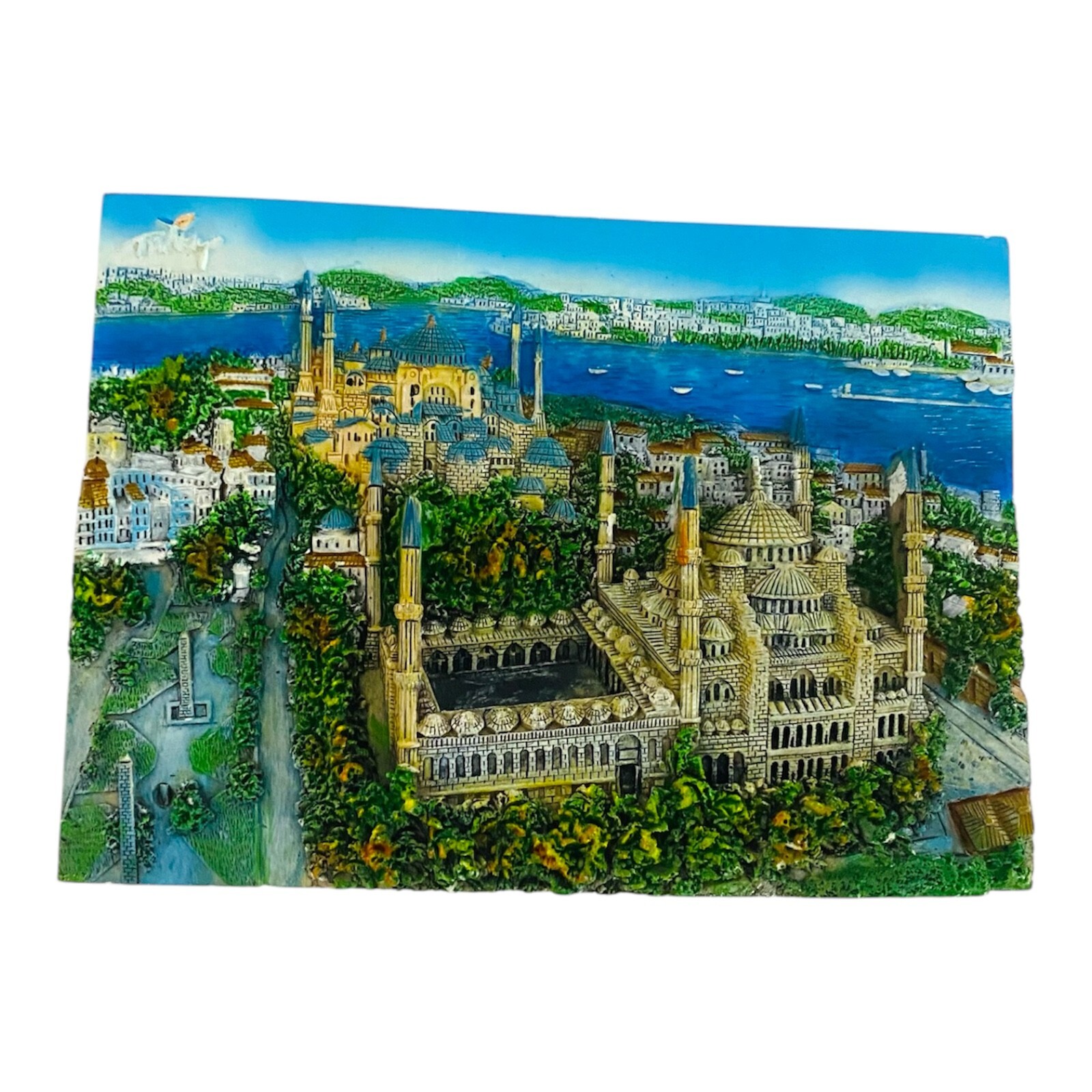 Beautiful VTG Türkiye Region Composite Resin 3D Wall Hanging Art Plaque 7