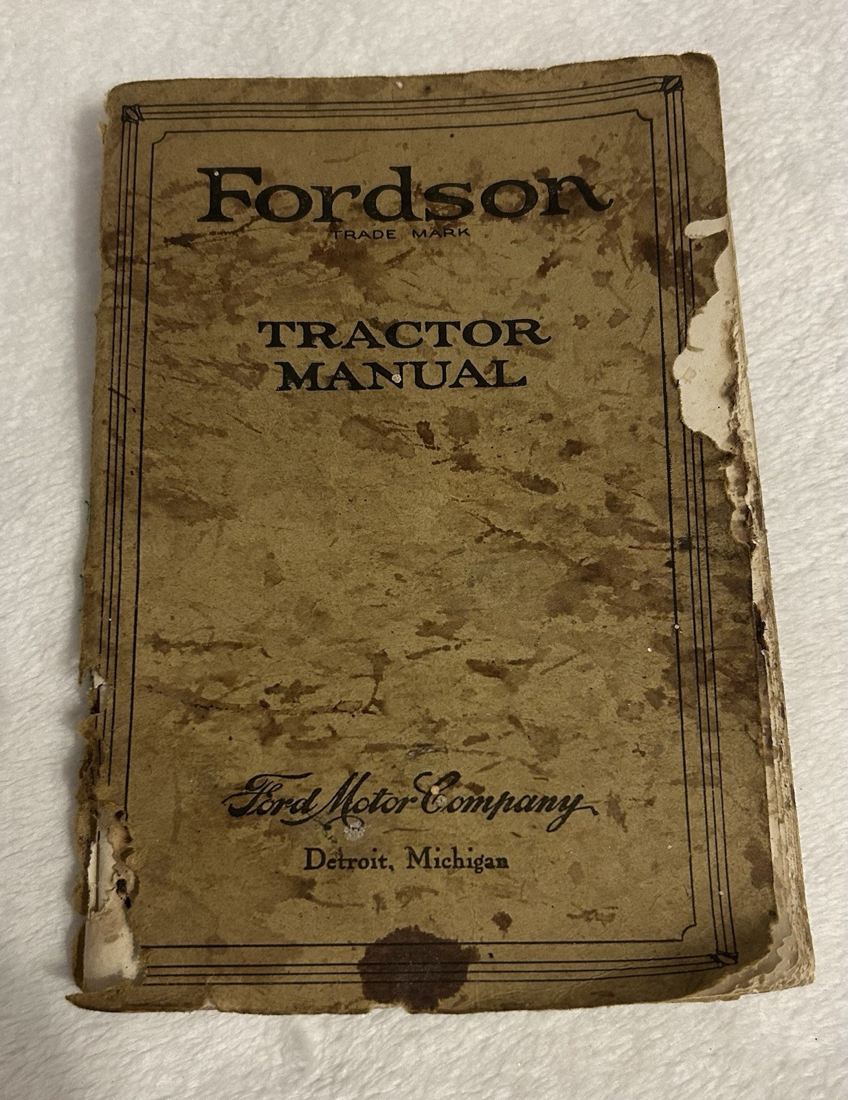 Vintage 1925 Ford Motor Co. Fordson Tractor Manual
