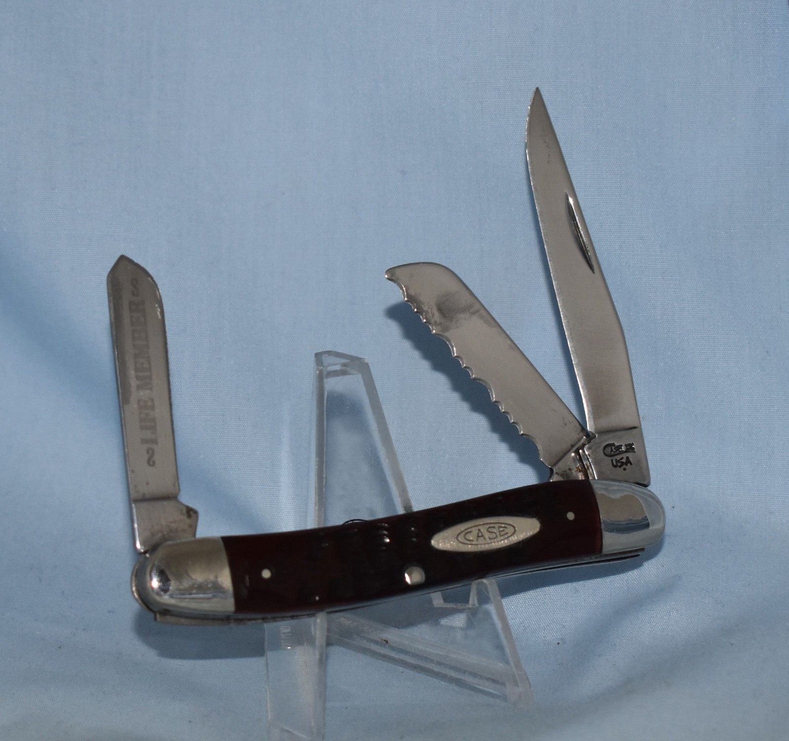 RARE VINTAGE CASE XX BONE STOCKMAN KNIFE 6318 1 DOT 1999