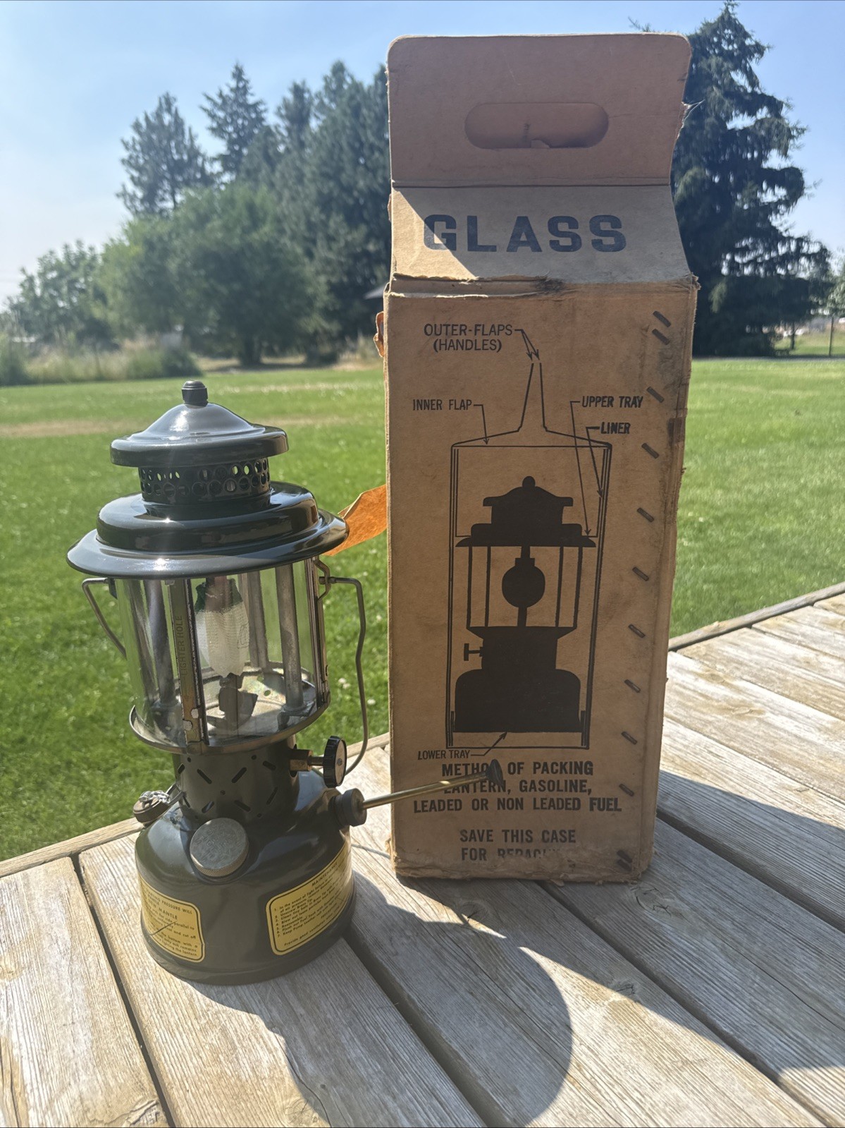 Vintage 1965 Vietnam Era US Military Coleman Gasoline Lantern Very Nice Untested