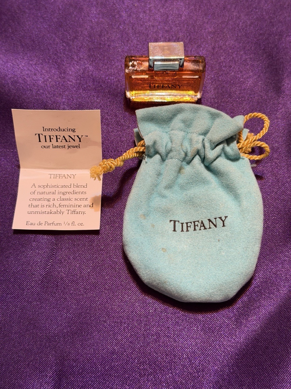 Vintage 1987 Tiffany by Tiffany & Co Perfume Mini Splash 1/8 Fl OZ New