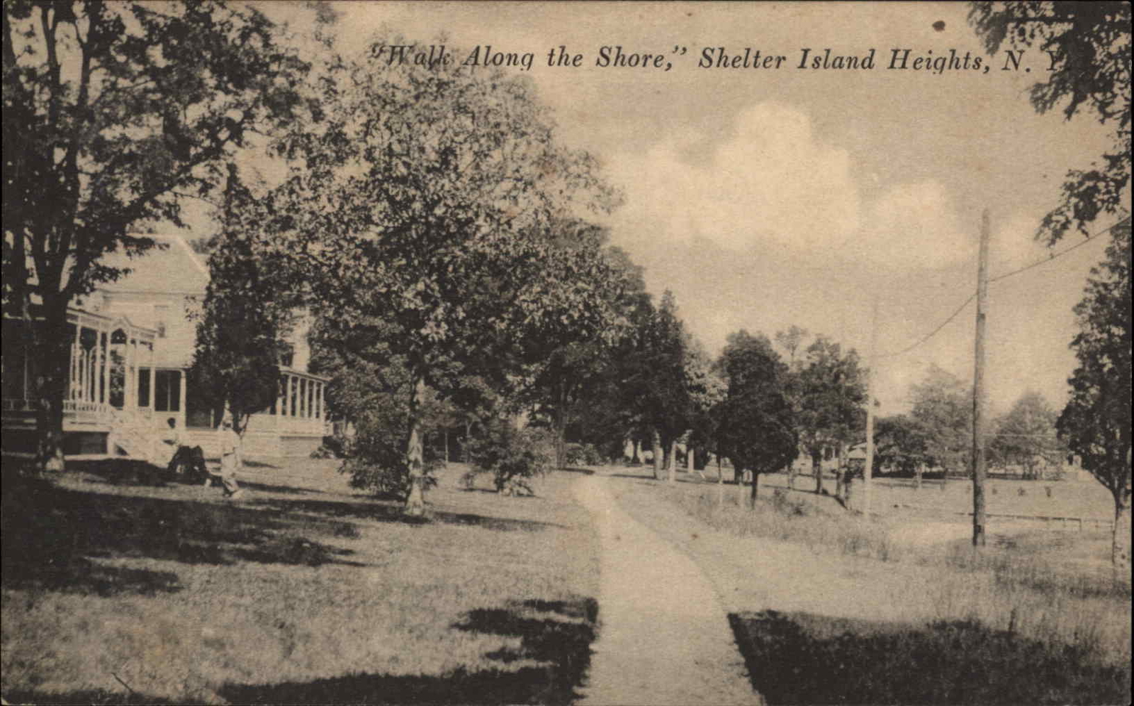 Vintage Postcard SHELTER ISLAND HEIGHTS NY Shore View