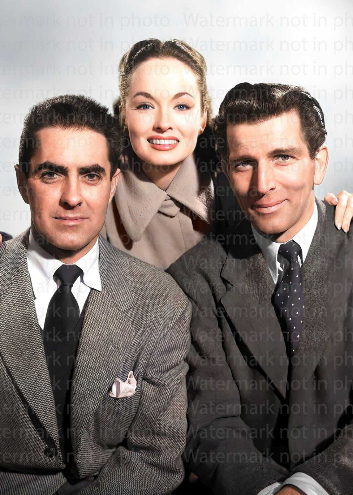 Ann Blyth & Tyrone Power, Jr. in I\'ll Never Forget You RARE COLOR Photo 626