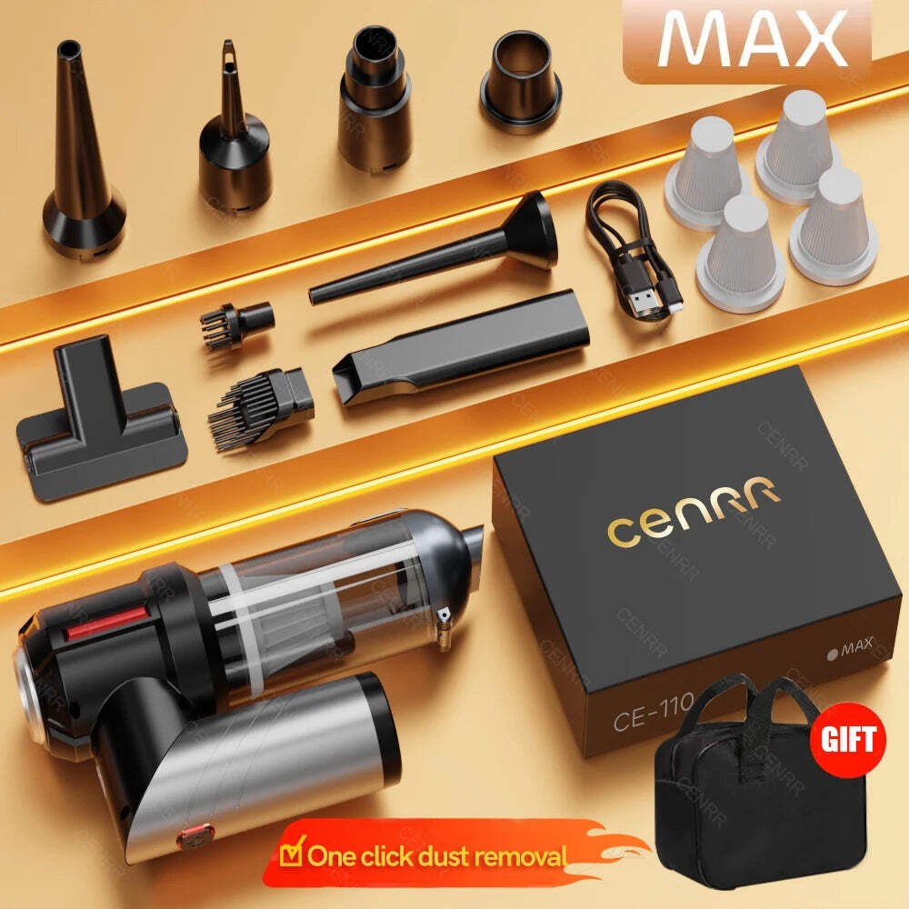 CENRR 998000PA Car Vacuum Cleaner Powerful Mini Cordless Portable Vacuum Cleaner