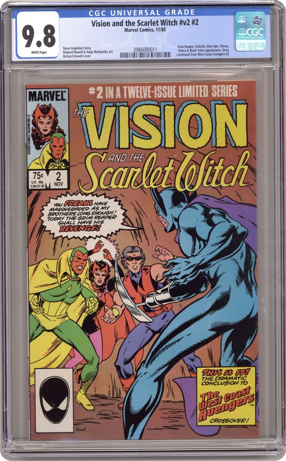 Vision and the Scarlet Witch #2 CGC 9.8 1985 3986080011