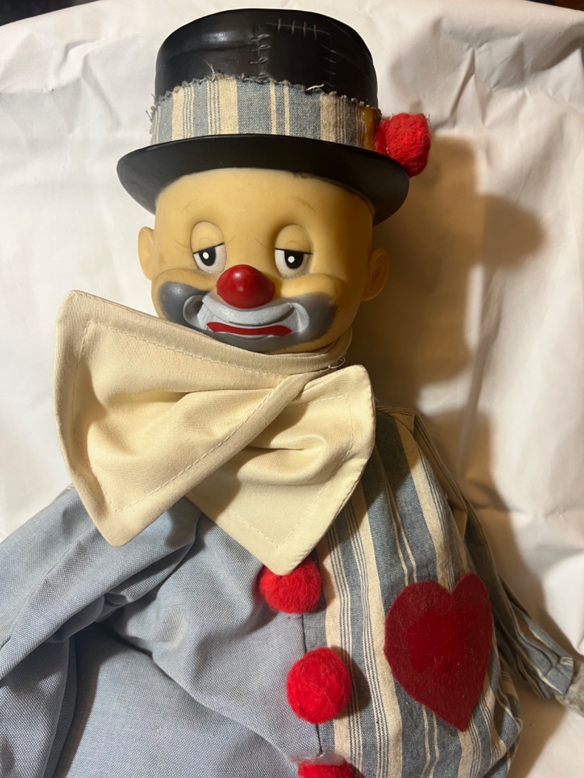 Circus Clown Collectible Doll Gloomy Sad Hobo Shelf Sitter Top Hat 21 Circus Clown Collectible Doll Gloomy Sad Hobo Shelf Sitter Top Hat 21