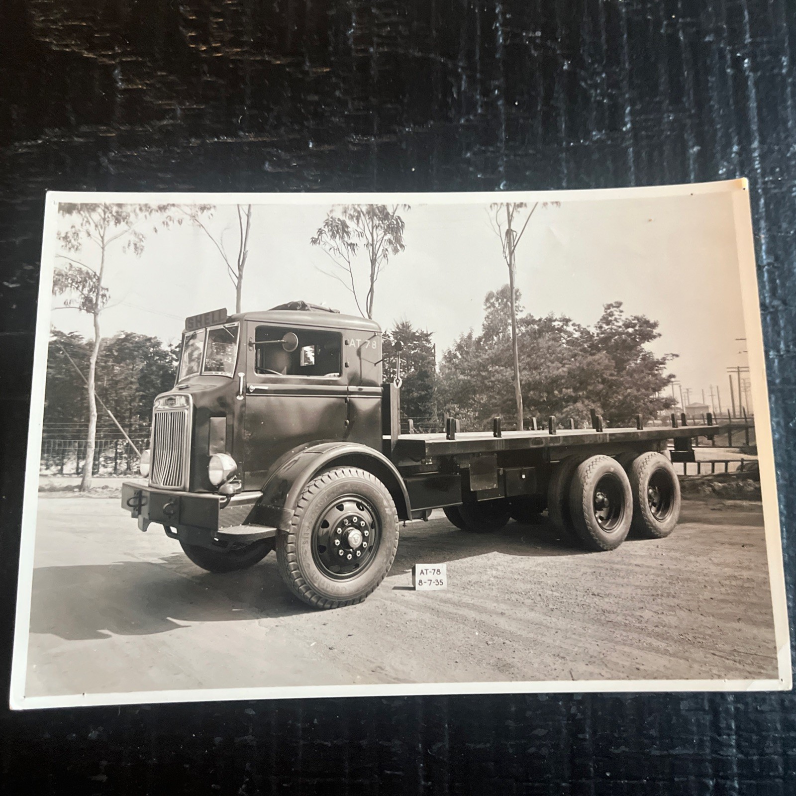 1935 International Harvester C Model Shell Oil Truck Photograph On Velox Paper