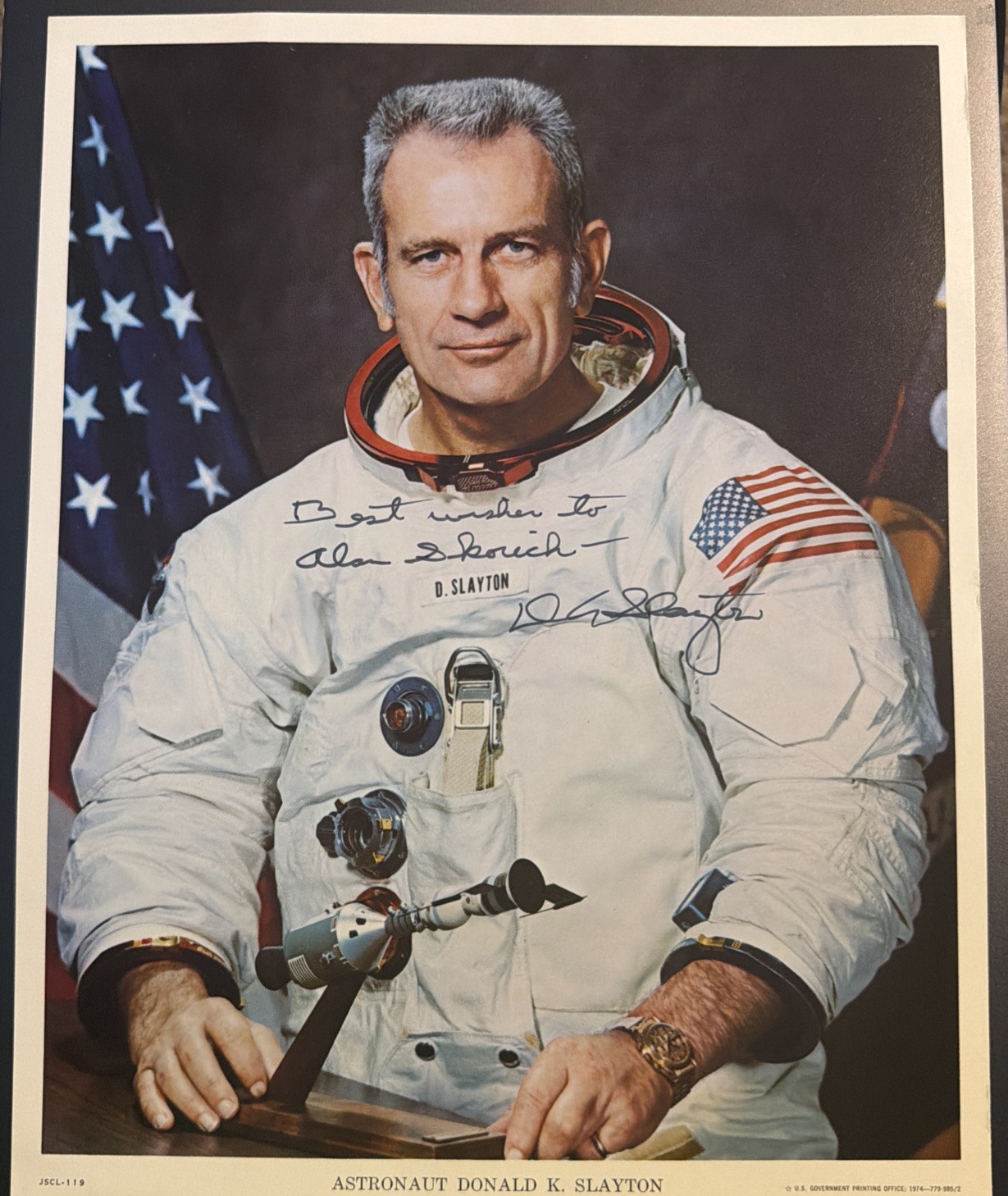 Deke Slayton 8x10 Photo Signed - NASA - PSA/DNA LOA