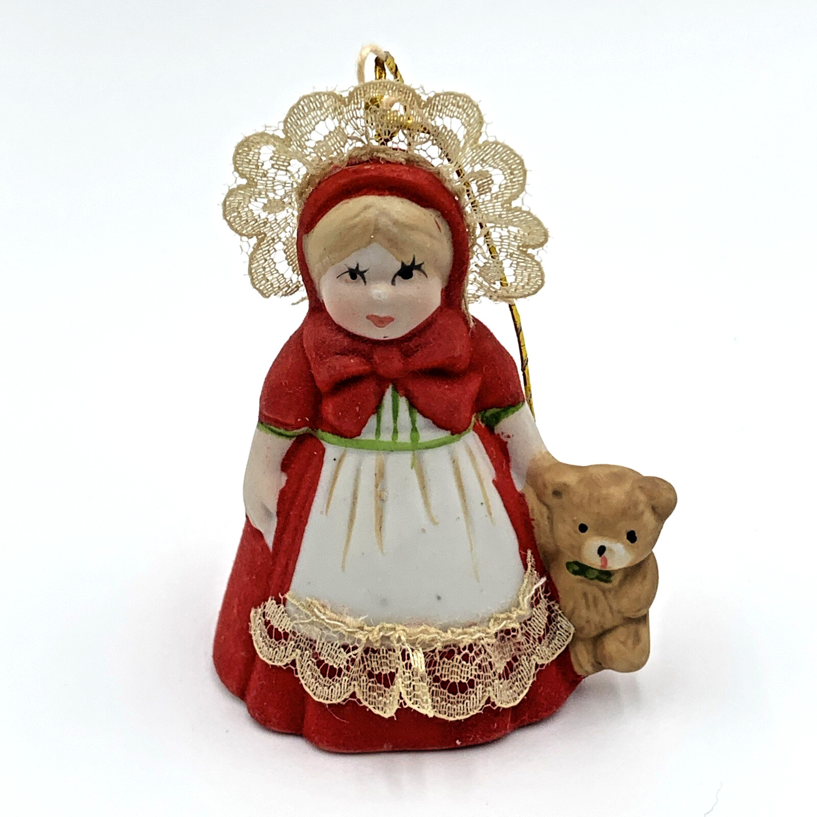 Vintage JASCO Lil Chimer\'s Heirloom Doll Porcelain Bell Ornament Hand Painted