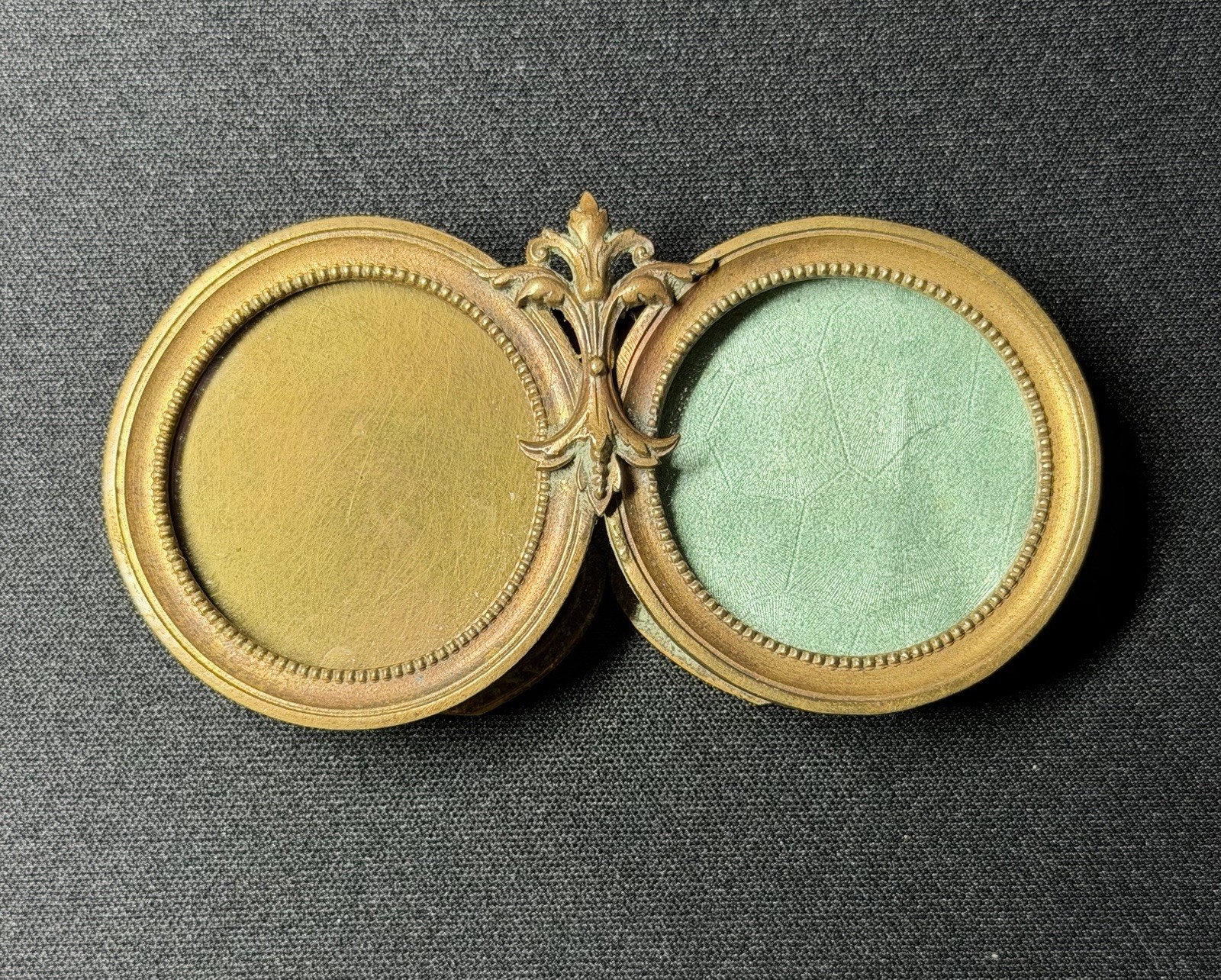 Antique French Style Louis XVI Miniature Double Portrait Frame