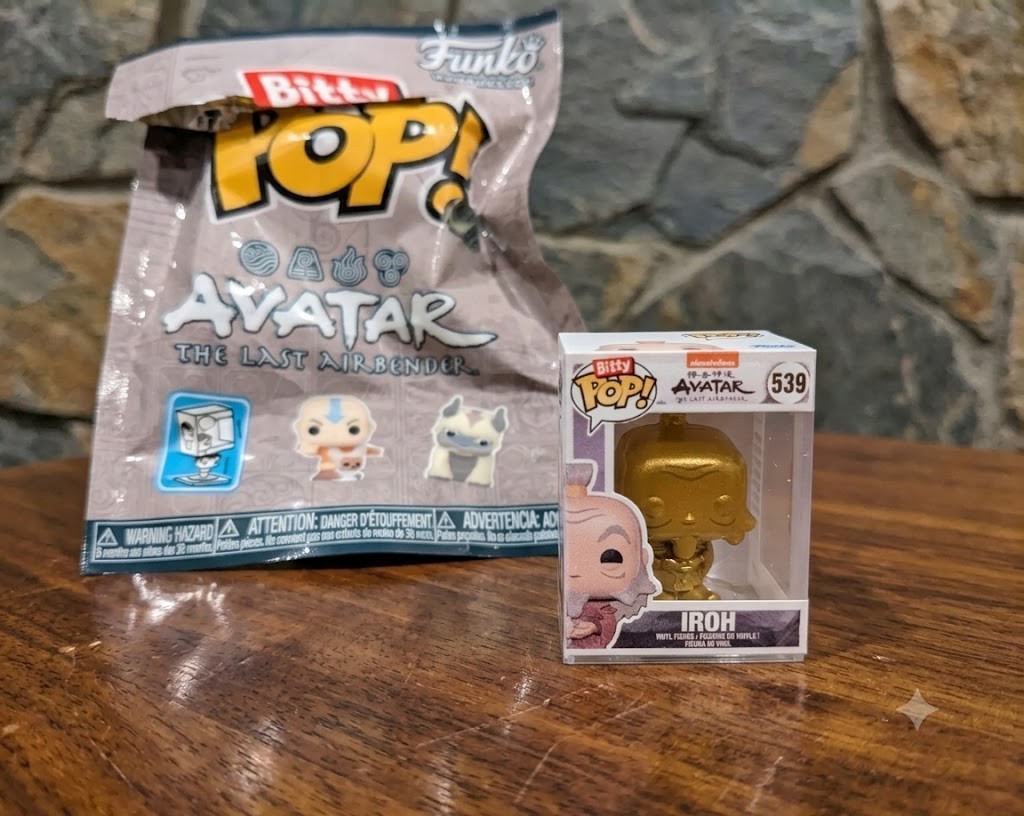 SUPER RARE Funko Bitty Pop Gold Iroh Chase #539 Avatar The Last Airbender 1/32