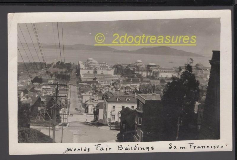 Rppc San Francisco Ca Worlds Fair Exposition PPIE Buildings Construction Rare