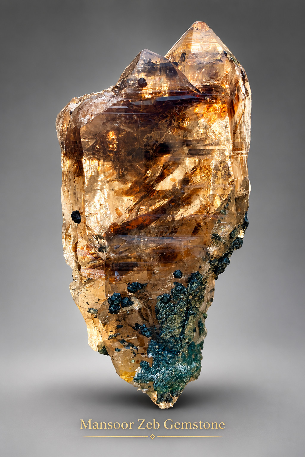 136 Gram High Luster Smoky Quartz Inclusion Red Mica From Skardu Pakistan.