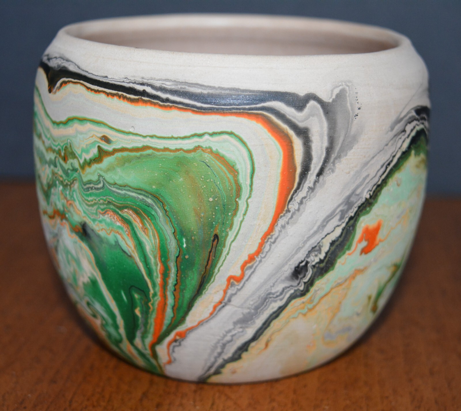 Native American Pottery Vase Hand Painted USA NEMADJI POTTERY