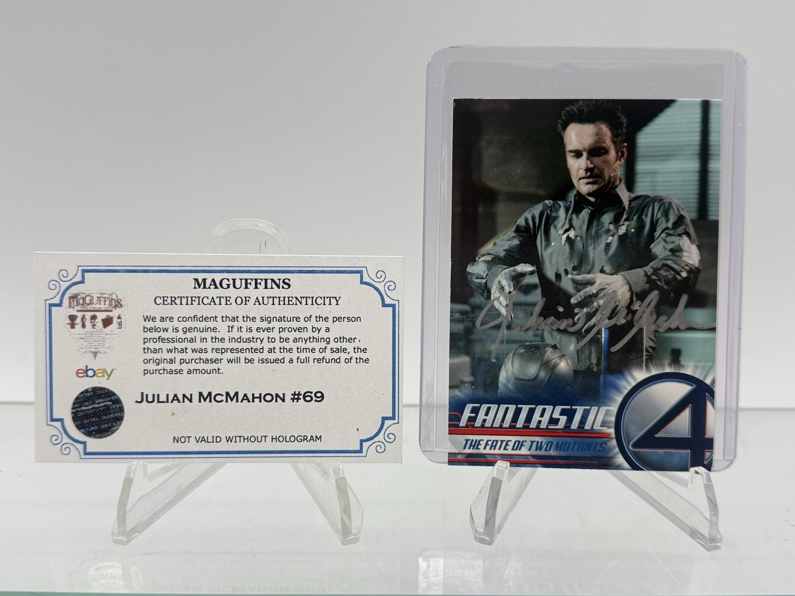 2005 Marvel Dr. Doom Julian McMahon #69 Autographed Card W/COA Fantastic Four 2005 Marvel Dr. Doom Julian McMahon #69 Autographed Card W/COA Fantastic Four