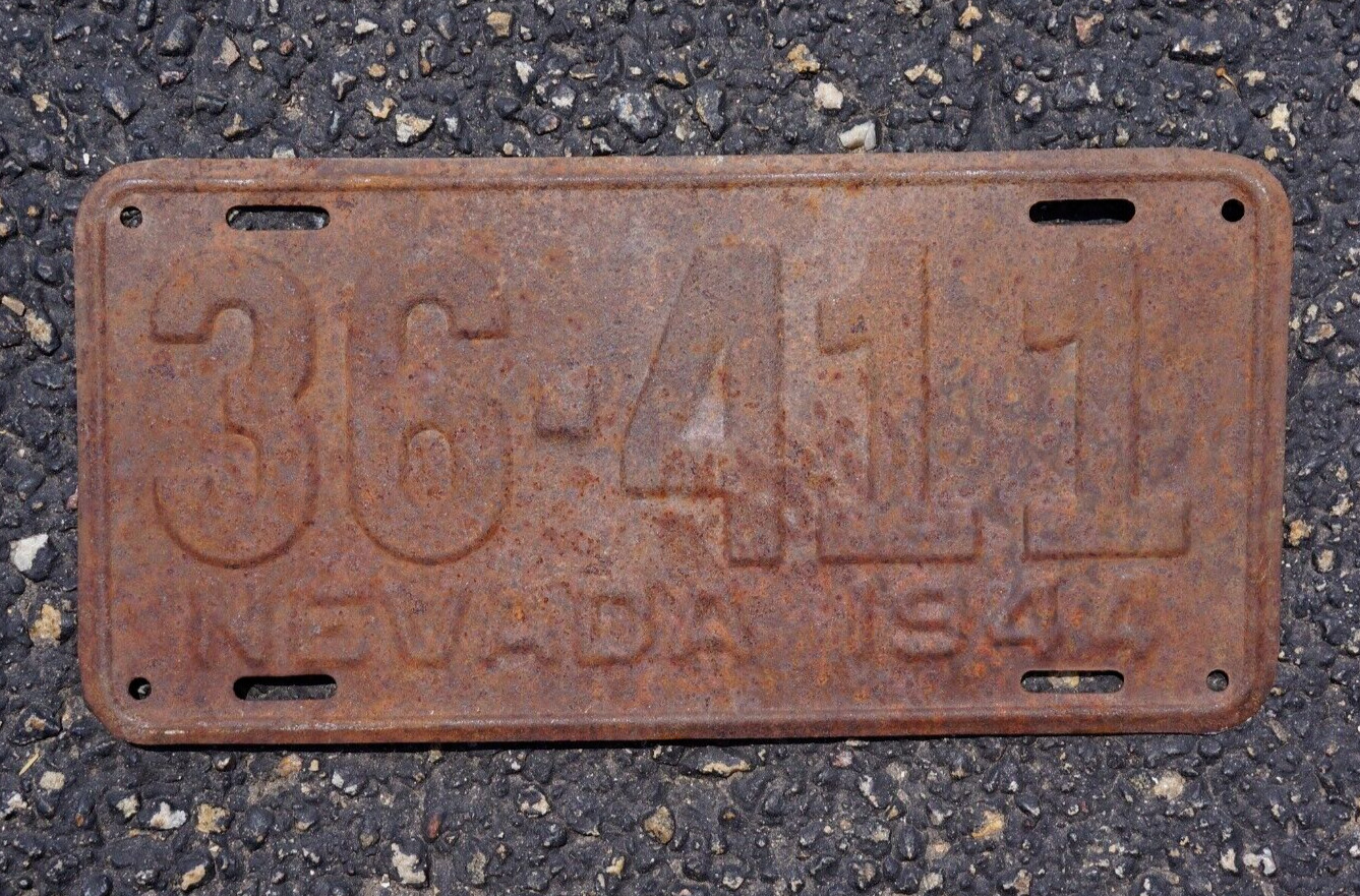 1944 NEVADA Passenger License Plate # 36 - 411 1944 NEVADA Passenger License Plate # 36 - 411