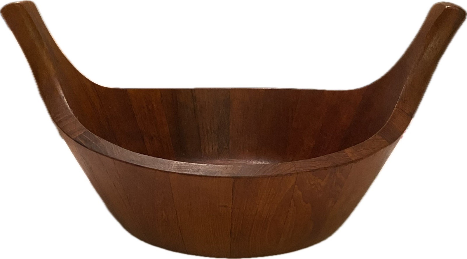 Vintage Dansk Denmark Ihq Staved Teak Viking Serving Bowl by Jens Quistgaard