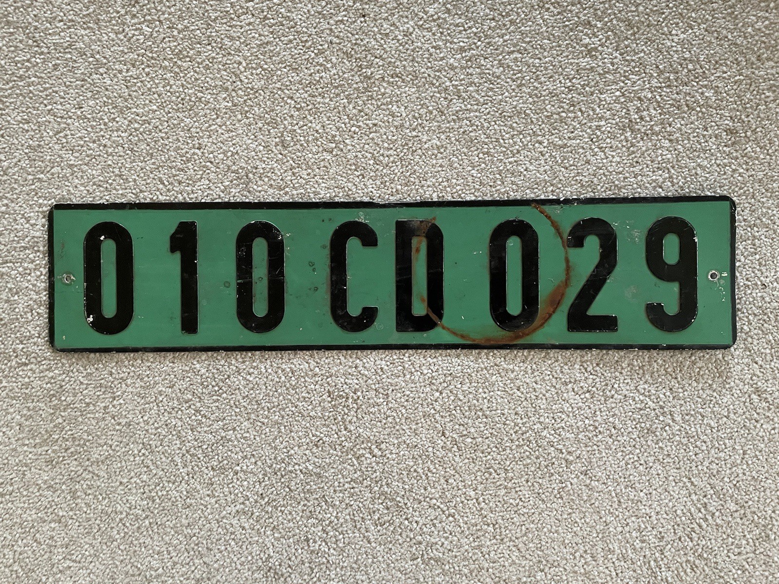 Number License Plate Madagascar Diplomatic UK Africa Genuine Used 010 CD 029
