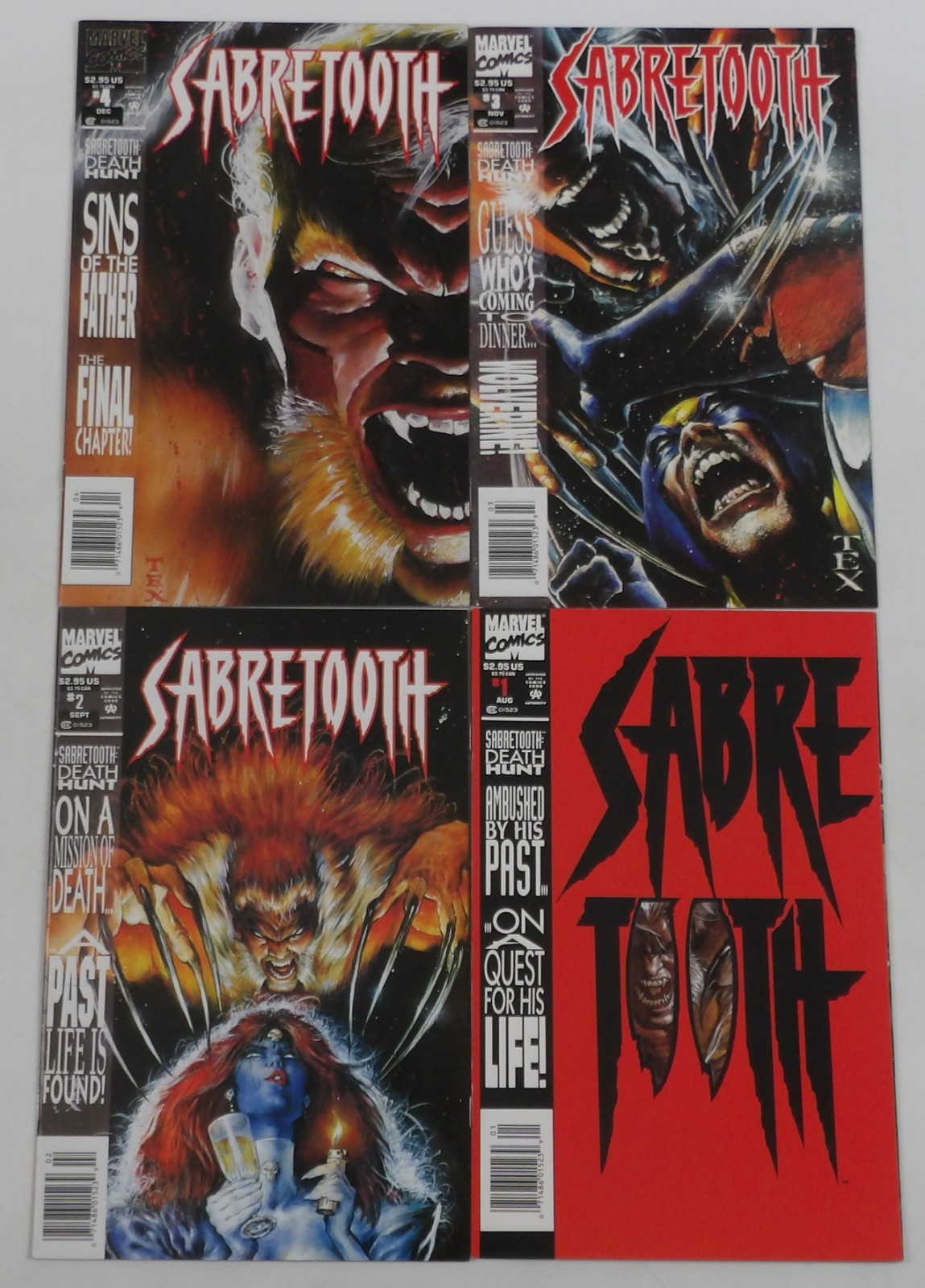 Sabretooth Death Hunt #1-4 VF/NM complete series newsstand variants Mark Texeira